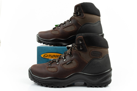 Ghete de drumeție confortabile din piele Grisport pentru bărbați, impermeabile, maro/negru
