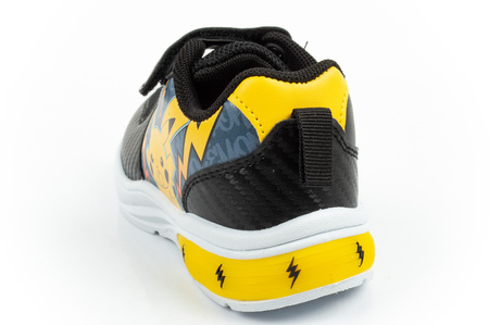 Pantofi sport pentru copii Leomil, adidași ușori Pokemon cu velcro, LED, negru și galben