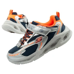 Teniși Skechers Glow Strider LED pentru copii, argintii, pentru băieți