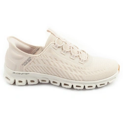 Teniși Skechers Glide-Step pentru femei, pantofi sport confortabili ecru