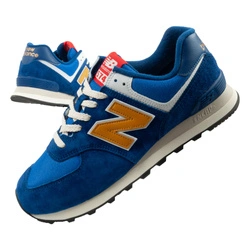 Pantofi sport New Balance 574 pentru bărbați, piele la modă, albaștri