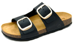 Sandale damă Bio Bio, model turnat, piele naturală, negru