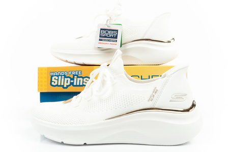Pantofi sport Skechers Bobs B Love-True Delight pentru femei, model SLIP-INS [117617/WHT]