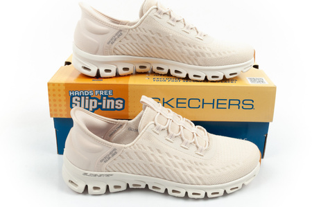 Teniși Skechers Glide-Step pentru femei, pantofi sport confortabili ecru