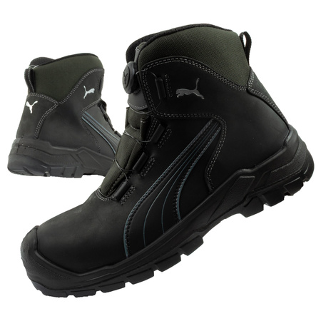 Pantofi de lucru Puma Cascades Disc S3 High CI HI HRO SRC BOA, Negri