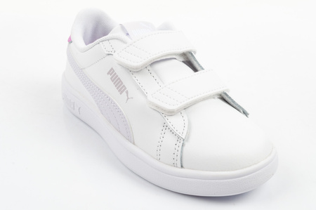 Pantofi sport Puma Smash 3.0 pentru copii, piele albă, la modă