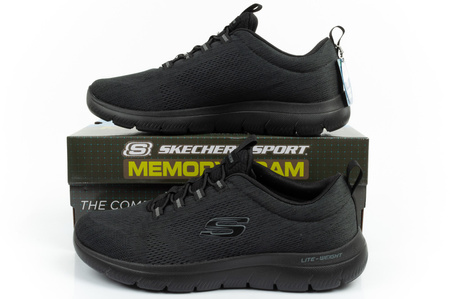 Pantofi sport pentru bărbați Skechers Summits-Louvin [232186/BBK] SLIP-ON, negri.