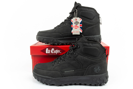 Pantofi de drumeție de iarnă Lee Cooper pentru bărbați cu baretă izolată la gleznă, negri