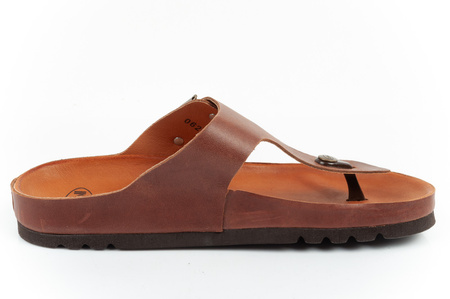 Pantofi șlapi bărbați Scholl Jake [F306981011] șlapi din piele, maro.