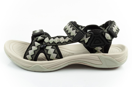 Sandale CMP Hamal pentru femei cu închidere Velcro, talpă trekking, verde