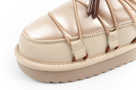 Ghete de zăpadă de iarnă pentru femei D.Franklin, ghete aurii izolate la modă