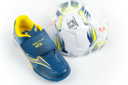 Ghete de fotbal pentru copii Joma Gol JR 2603, set de fotbal, minge inclusă