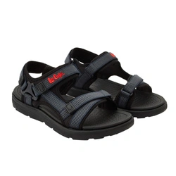 Sandale Lee Cooper pentru bărbați cu velcro pentru plajă de vară, albastru deschis și negru
