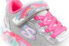 Pantofi sport Skechers S Lights LED cu velcro pentru fete, gri