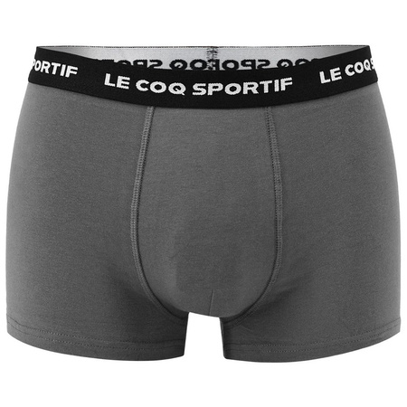 Le Coq Sportif boxeri chiloți bărbați set de 3 negru gri vișiniu