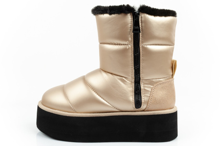 Ghete de zăpadă pentru femei Karl Lagerfeld Thermo cu blană aurie [KL48554 HGD]