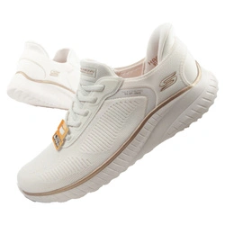 Teniși Skechers Bobs Squad Chaos SLIP-INS pentru femei, în culoarea albă