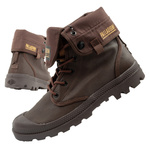 Teniși sport Palladium Baggy Coated pentru bărbați, maro închis la modă