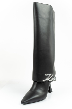 Pantofi sport damă Karl Lagerfeld Debut II din piele, ghete negre, fashion [KL32084 F0X]