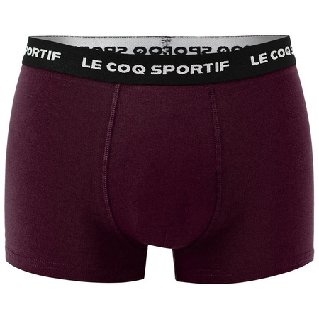 Le Coq Sportif boxeri chiloți bărbați set de 3 negru gri vișiniu