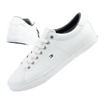 Pantofi sport Tommy Hilfiger Essential pentru bărbați, adidași confortabili din piele, albi