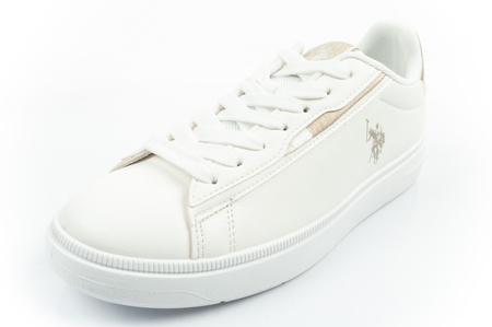 Teniși U.S. Polo Assn. pentru femei, la modă, confortabili, albi