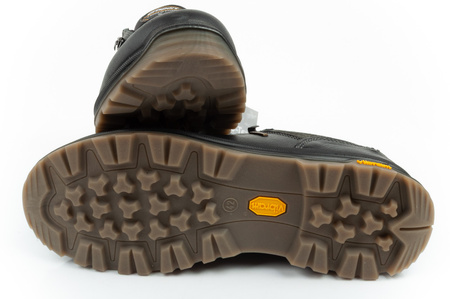 Pantofi de drumeție din piele Grisport Nero Oliato SPO-TEX pentru bărbați, negri