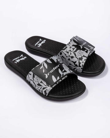 Șlapi sport Rider Pool pentru femei, negri, confortabili, la modă pentru plajă