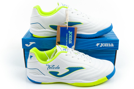 Ghete de fotbal de sală Joma Toledo JR 2602 pentru copii, albe