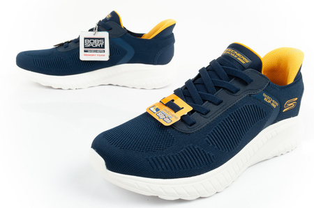 Pantofi sport pentru bărbați Skechers Bobs Squad Chaos [118312/NVY] SLIP-INS, bleumarin.