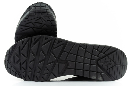 Pantofi sport Skechers Uno-World Of Gems [155217/BBK] pentru femei, cu talpă înaltă, negri.