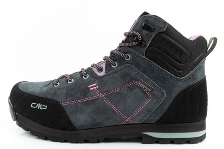 Ghete de drumeție din piele pentru femei CMP Alcor, durabile, impermeabile, peste gleznă, gri