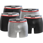 Pantaloni scurți boxer Levi's Boxer pentru bărbați, culoare gri, bumbac, la modă, pachet de 5