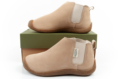 Ghete Chelsea Keen Mosey pentru femei, piele bej deschis