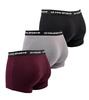 Le Coq Sportif boxeri chiloți bărbați set de 3 negru gri vișiniu