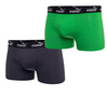 Boxeri Puma pentru bărbați, set de 2, verde gri, din bumbac confortabil