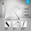 Umbrelă de golf manuală Perletti XXL 132 cm, neagră, rezistentă la vânt