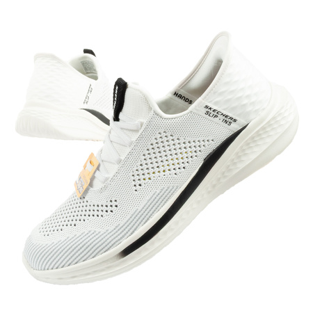 Pantofi sport Slip-On Skechers Slade Quinto pentru bărbați, albi, SLIP-INS