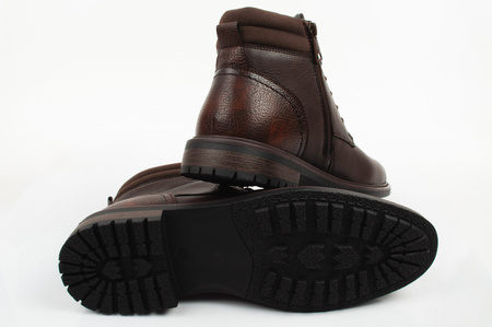 Pantofi sport Wrangler George Brown pentru bărbați, ghete cu fermoar