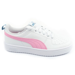 Pantofi sport Puma, adidasi copii Rickie, albi, la moda