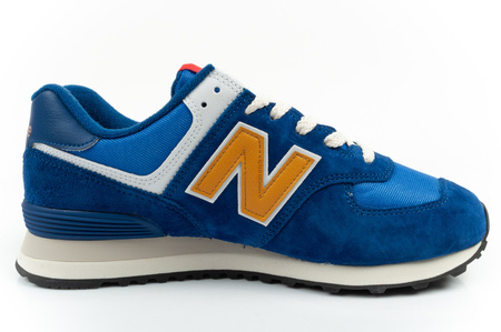 Pantofi sport New Balance 574 pentru bărbați, piele la modă, albaștri