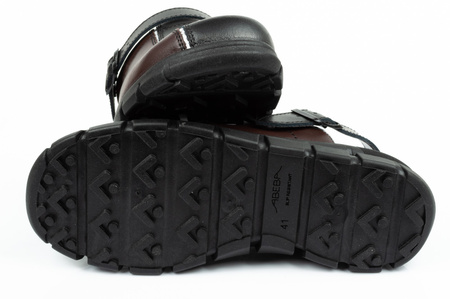 Pantofi de papuci de baie pantofi medicali Abeba din piele [57315]