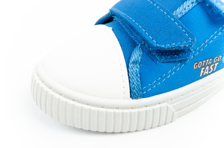 Pantofi sport pentru copii Leomil Sonic, adidași ușori cu velcro, albastru și roșu