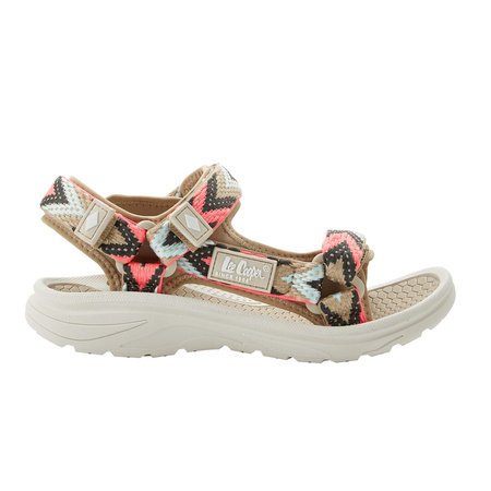 Sandale Lee Cooper pentru femei cu velcro pentru plajă de vară, bej deschis