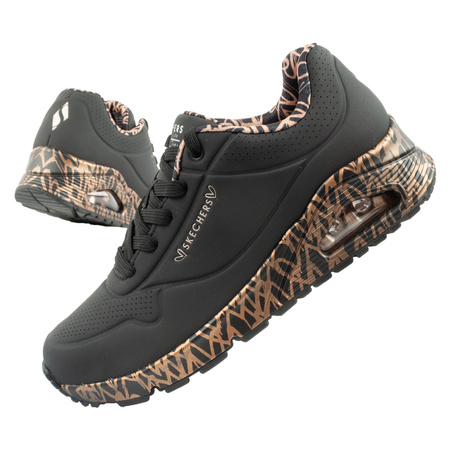 Teniși Skechers Uno-Loving Love pentru femei, negri la modă