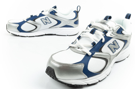 Pantofi sport New Balance 408 pentru bărbați, la modă, confortabili, albi, argintii
