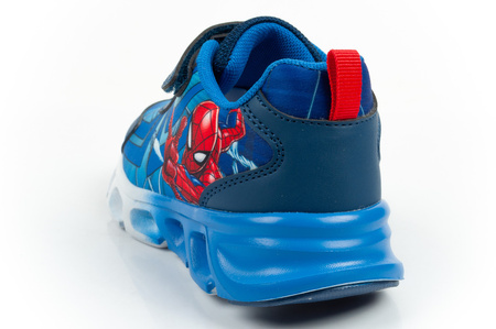 Teniși Leomil Spiderman pentru copii, ușori, cu velcro, LED, albaștri