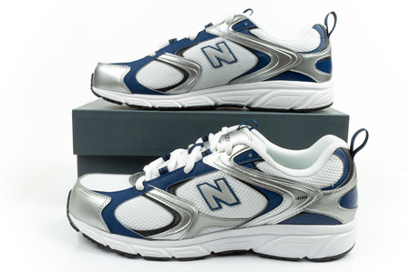 Pantofi sport New Balance 408 pentru bărbați, la modă, confortabili, albi, argintii