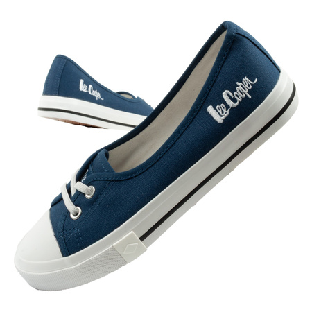 Teniși Lee Cooper pentru femei, balerini albaștri, fără slip-on