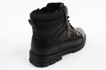 Ghete Wrangler Gillen Fur pentru bărbați, negre, ghete izolate la modă